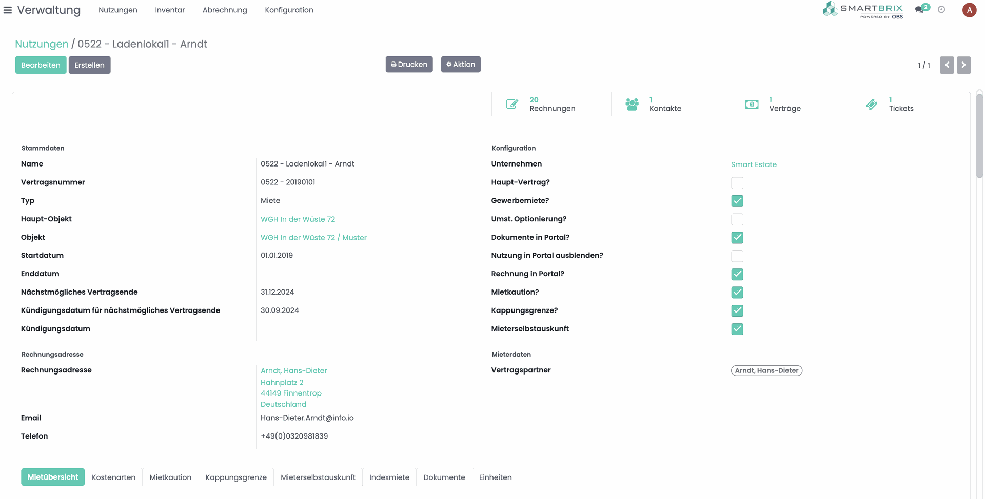 SMARTBRIX Verwaltung