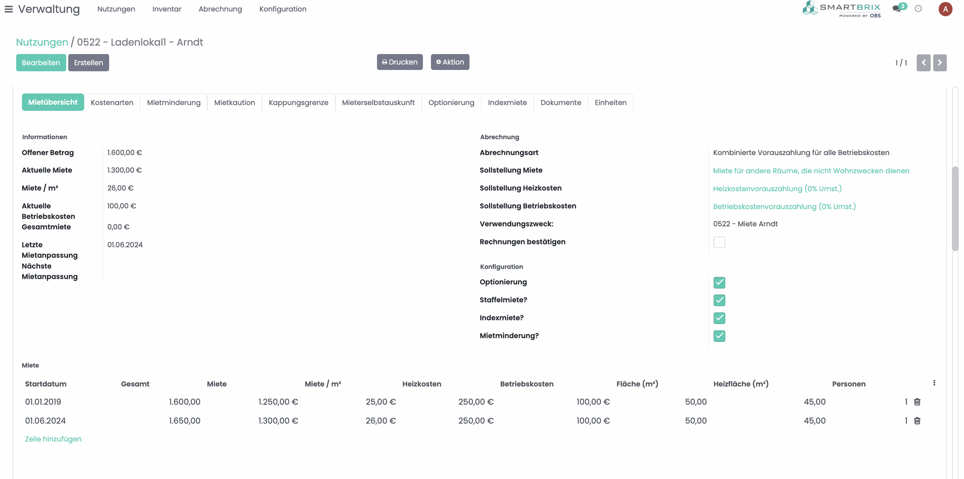 SMARTBRIX Verwaltung